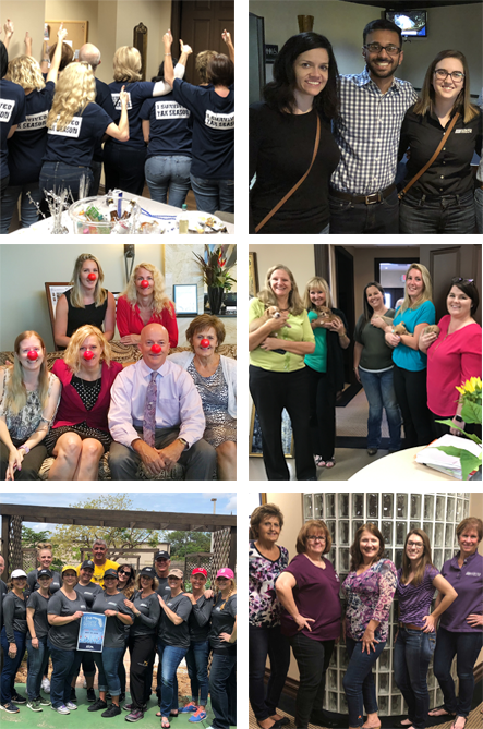 Collage of team members