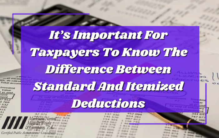 difference between standard and itemized deductions