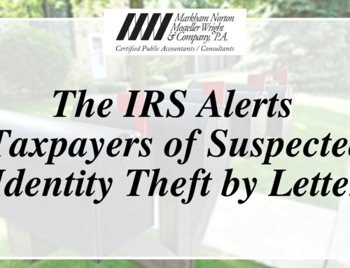 The IRS Alerts Taxpayers of Suspected Identity Theft by Letter